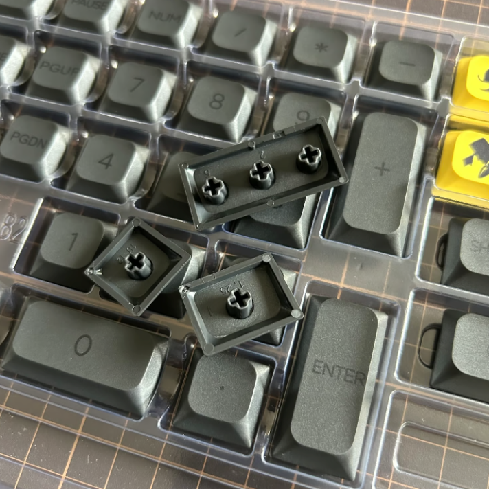 CherryMX Dye-Sub PBT ロープロファイルキーキャップセット(墨色)