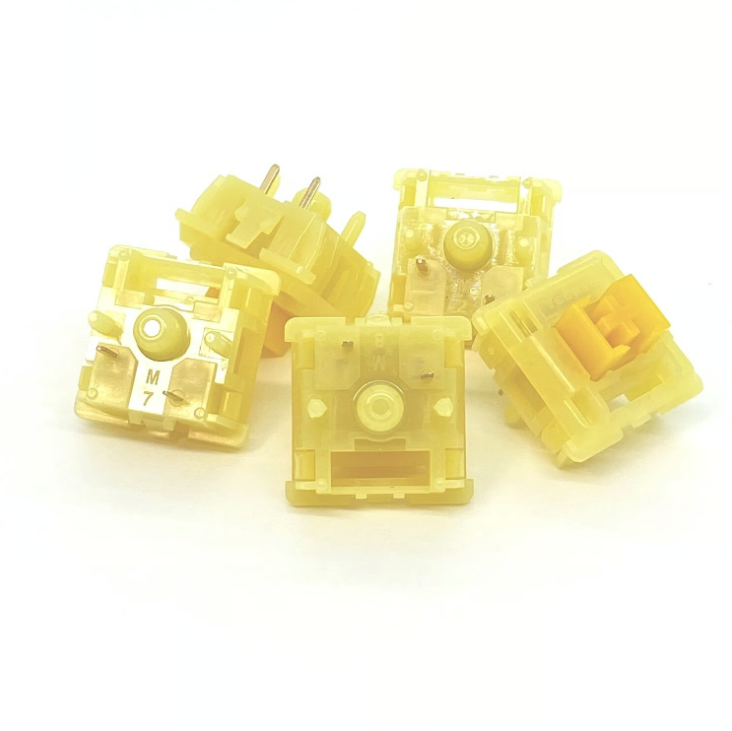 Tecsee Pudding Medium Tactile Switch(イエロー/タクタイル/5pin/63.5g/5pcs)
