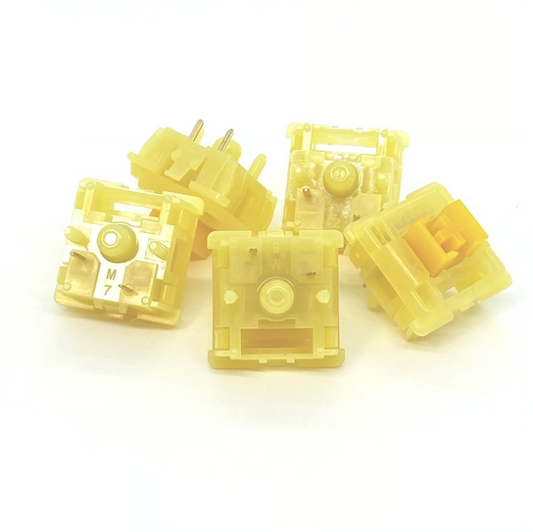 Tecsee Pudding Medium タクタイル キースイッチ(タクタイル/イエロー/5ピン/63.5g/5個)
