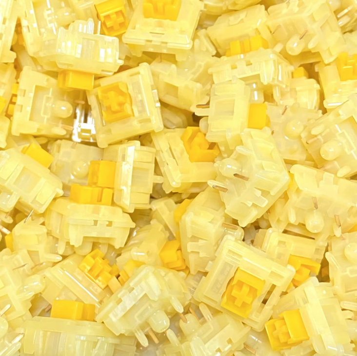 Tecsee Pudding Medium タクタイル キースイッチ(タクタイル/イエロー/5ピン/63.5g/5個)