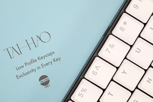THT (Tai-Hao Thins) 65Key ロープロファイル キーキャップセット(PBT/MX/ホワイト)