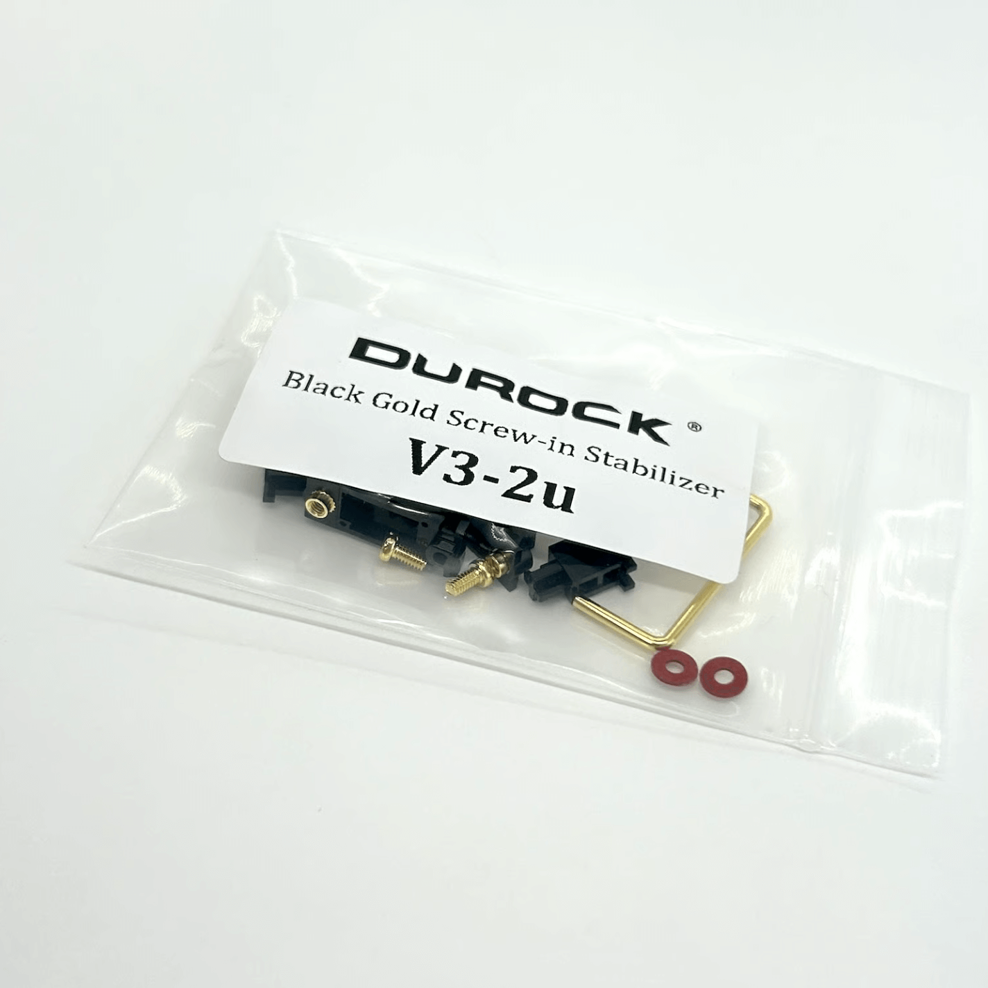 DUROCK 2U V3 PCBマウントスタビライザー(ブラック/ゴールド)