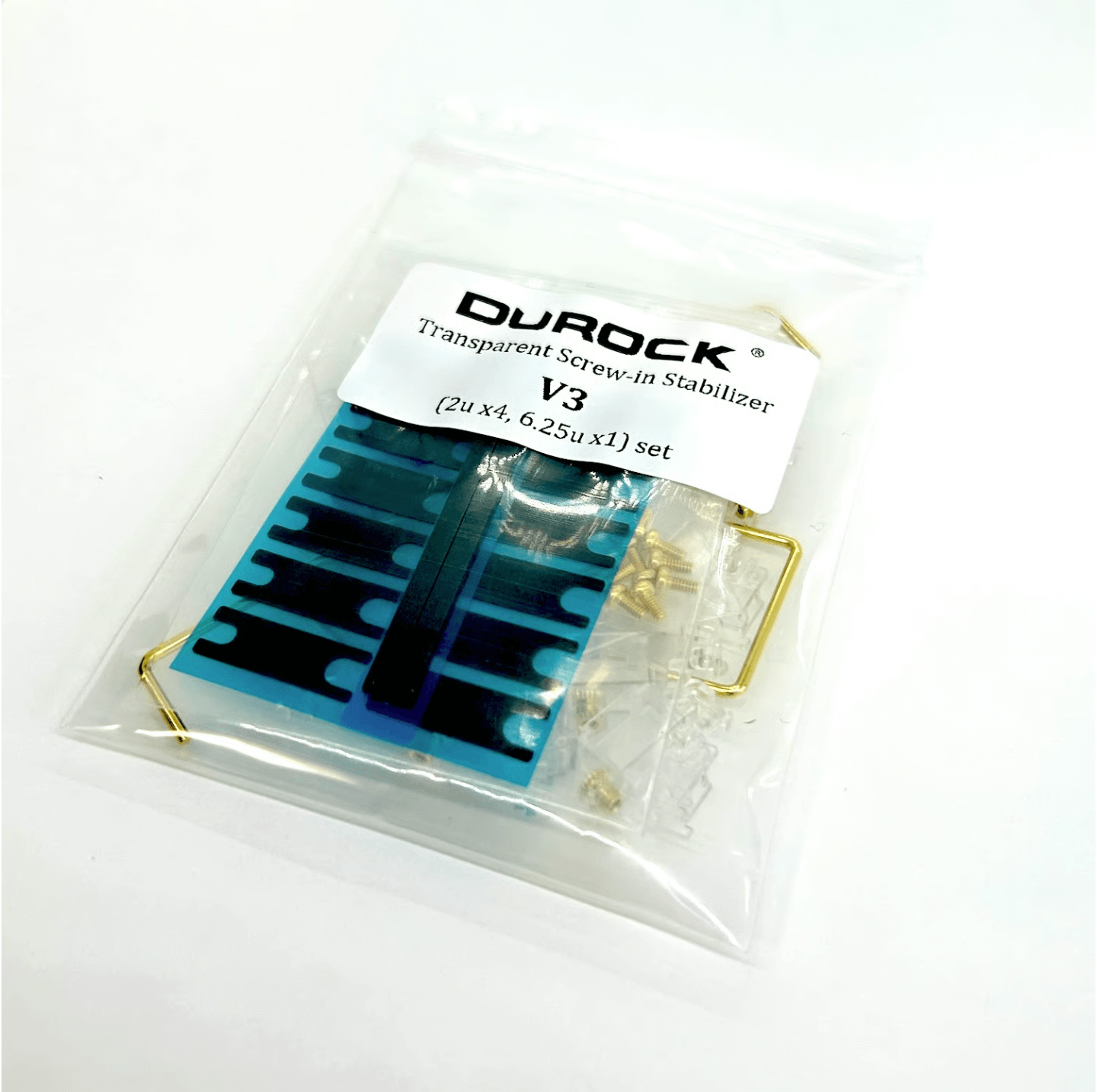 DUROCK V3 PCBマウントスタビライザーセット(クリア/2Ux4/6.25Ux1)