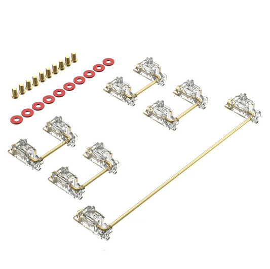 DUROCK V3 PCBマウントスタビライザーセット(クリア/2Ux4/6.25Ux1)