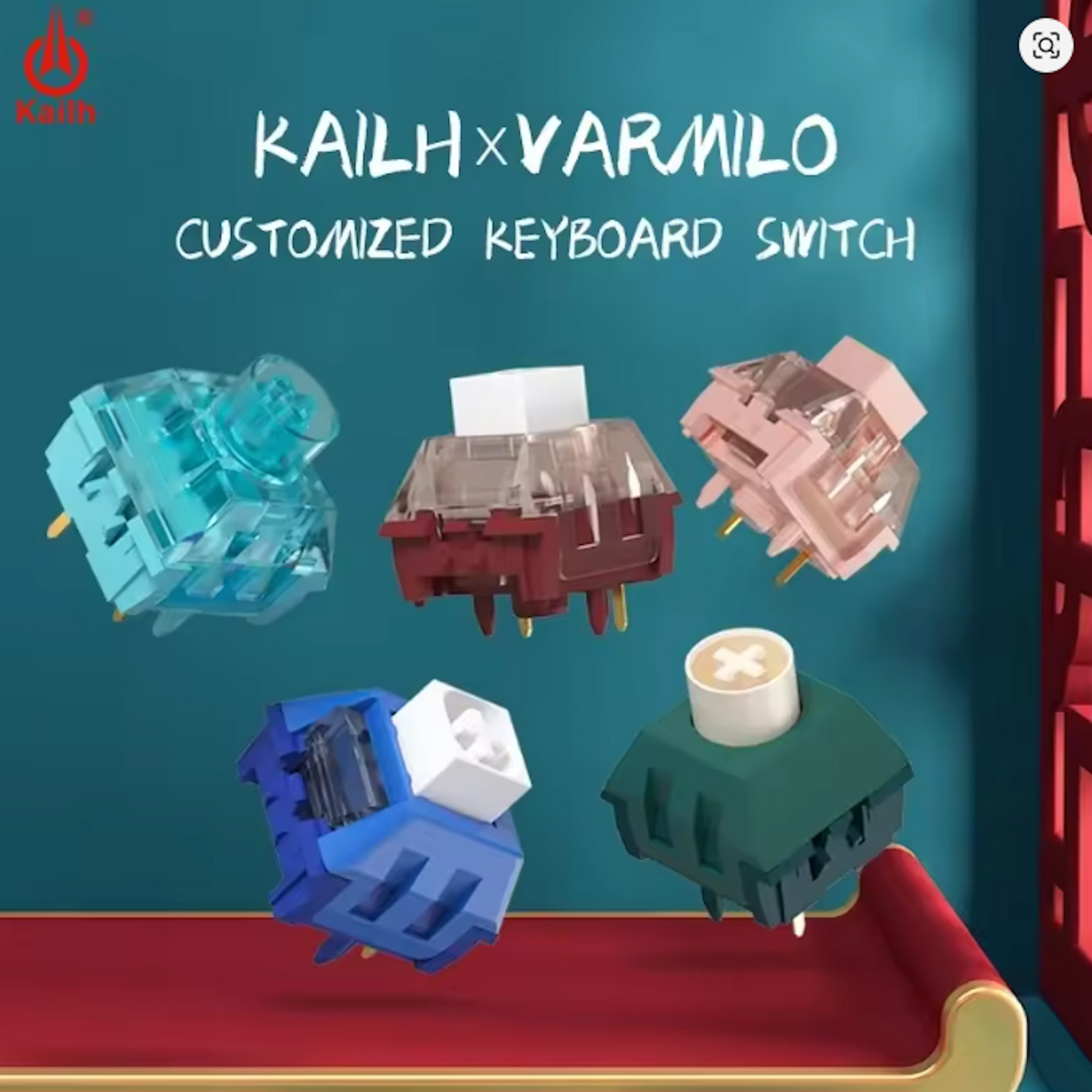 Kailh Prestige Silent Linear Switch(サイレントリニア/3pin/42gf(O)/5pcs)