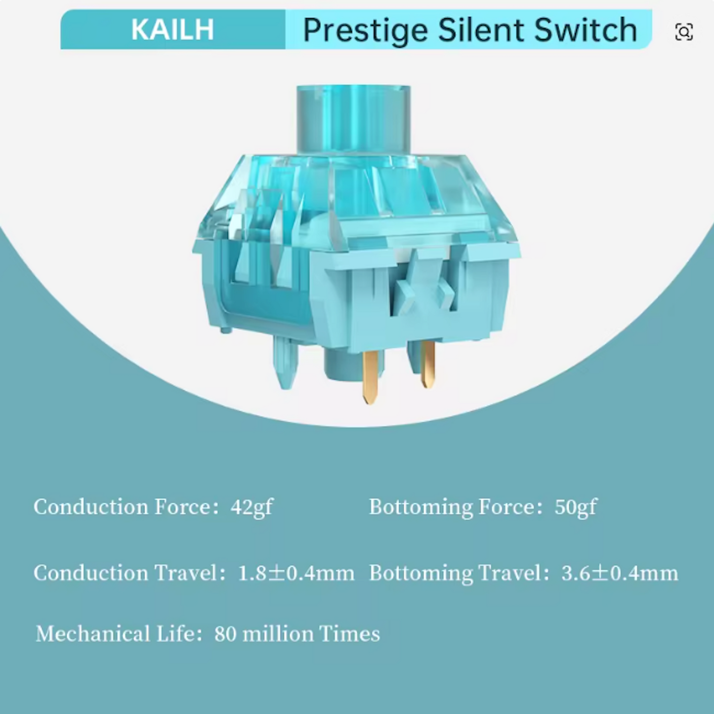 Kailh Prestige Silent Linear Switch(サイレントリニア/3pin/42gf(O)/5pcs)