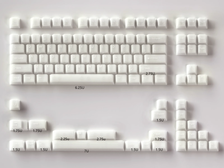 mintcaps Cherryプロファイルライク キーキャップセット(半透過ホワイト)
