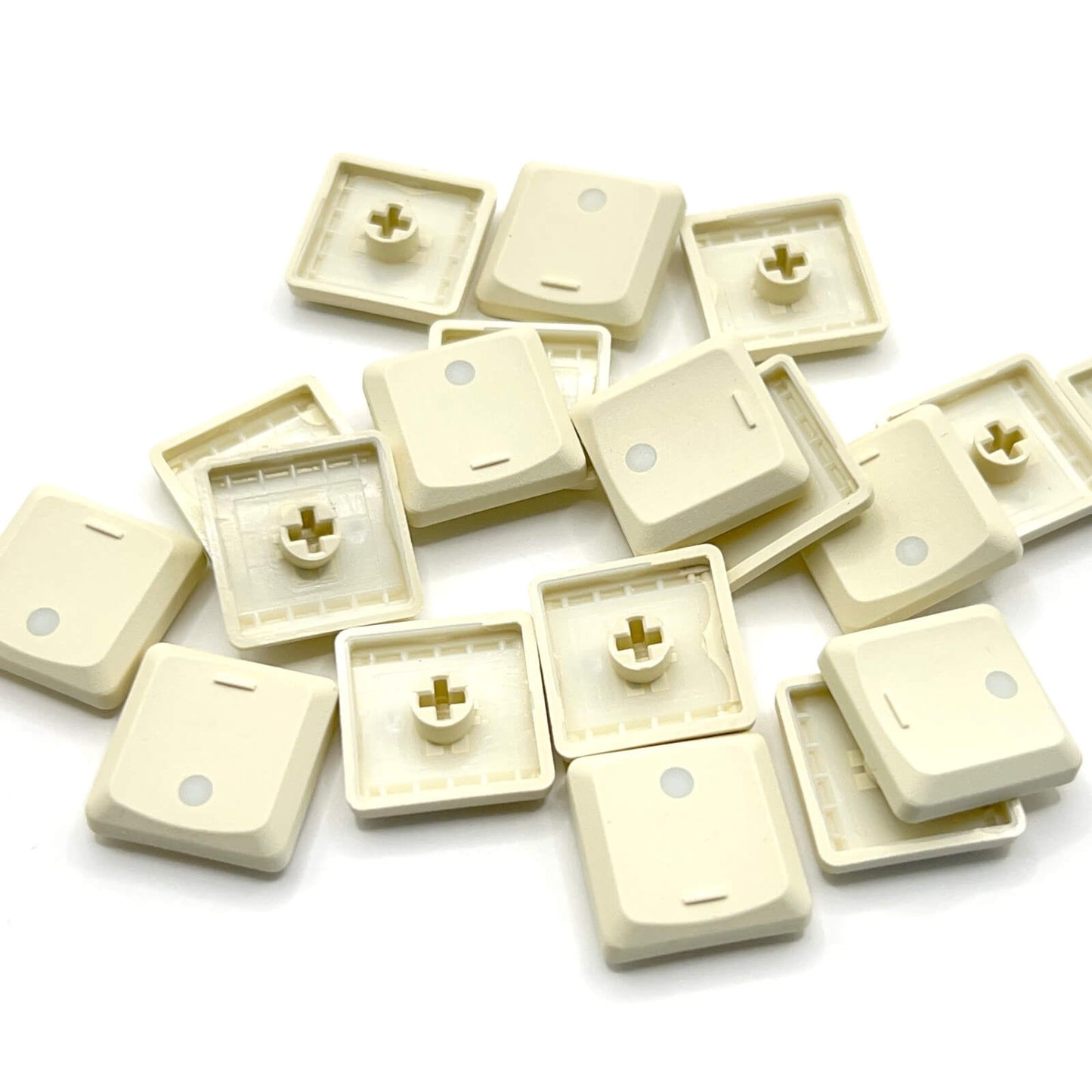 THT(Tai-Hao Thins)ロープロファイルキーキャップ(ホーミング/MX/クリーム /ドット/1個)