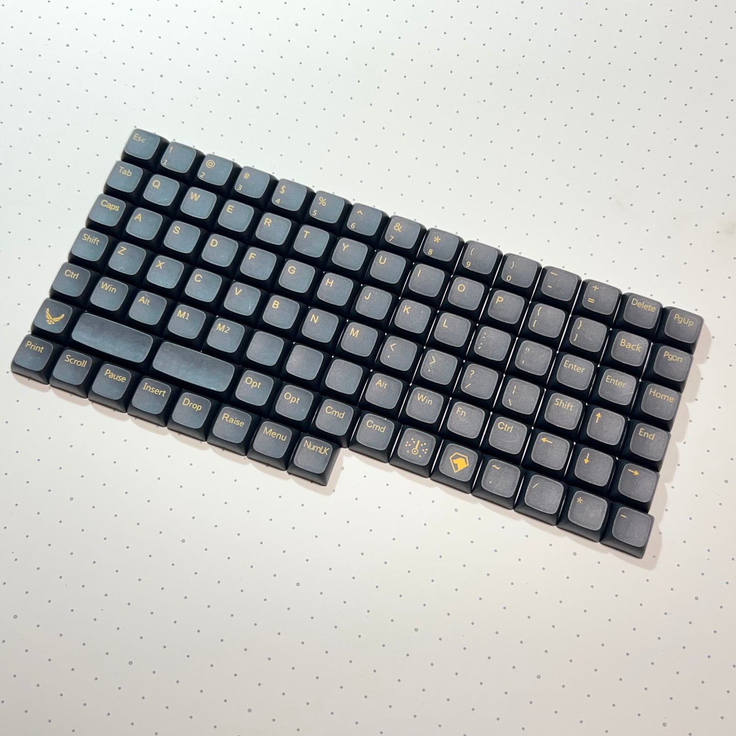 在庫限り|XDAL DyeSub PBT 93 Orthlinear キーキャップセット(ブラック)