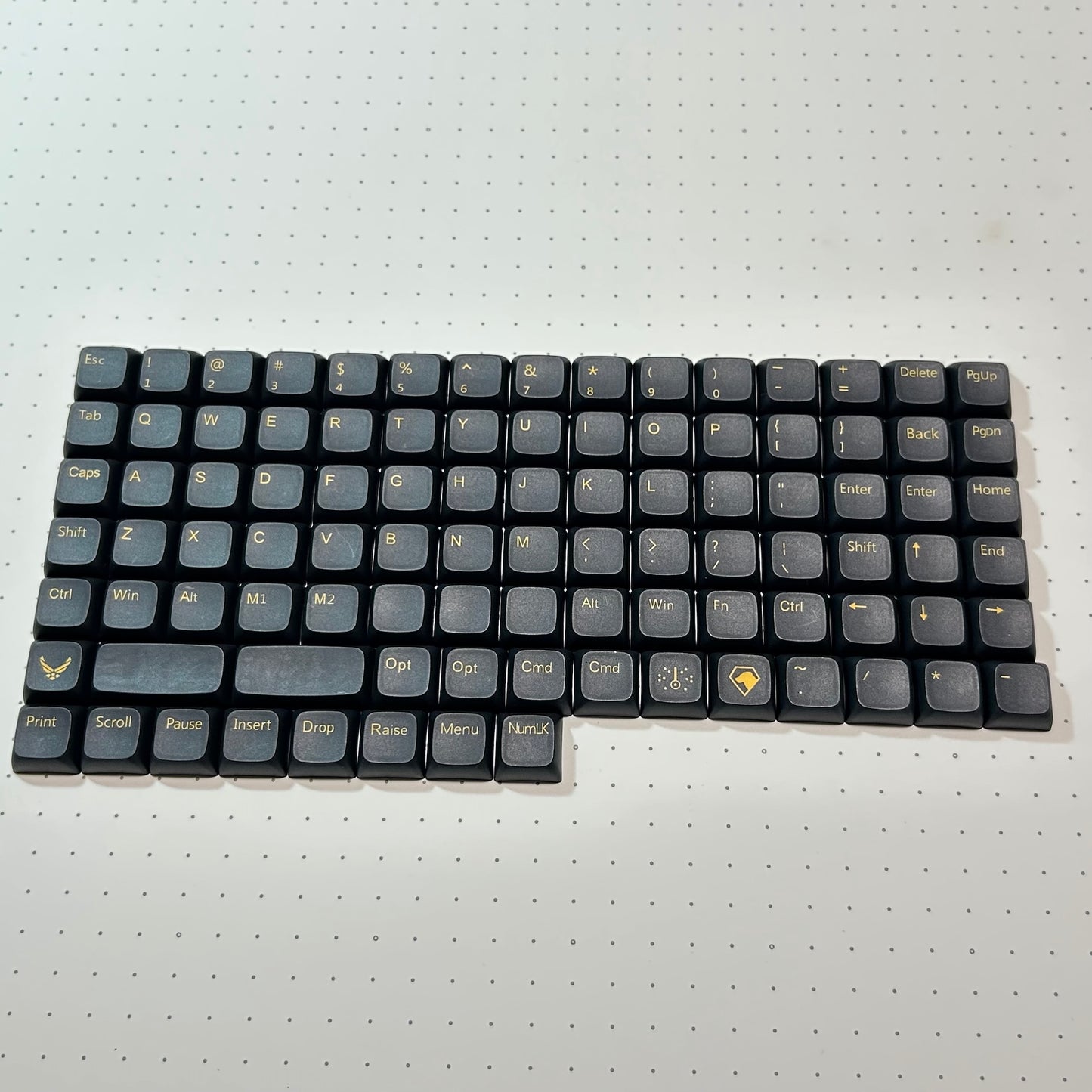 在庫限り|XDAL DyeSub PBT 93 Orthlinear キーキャップセット(ブラック)