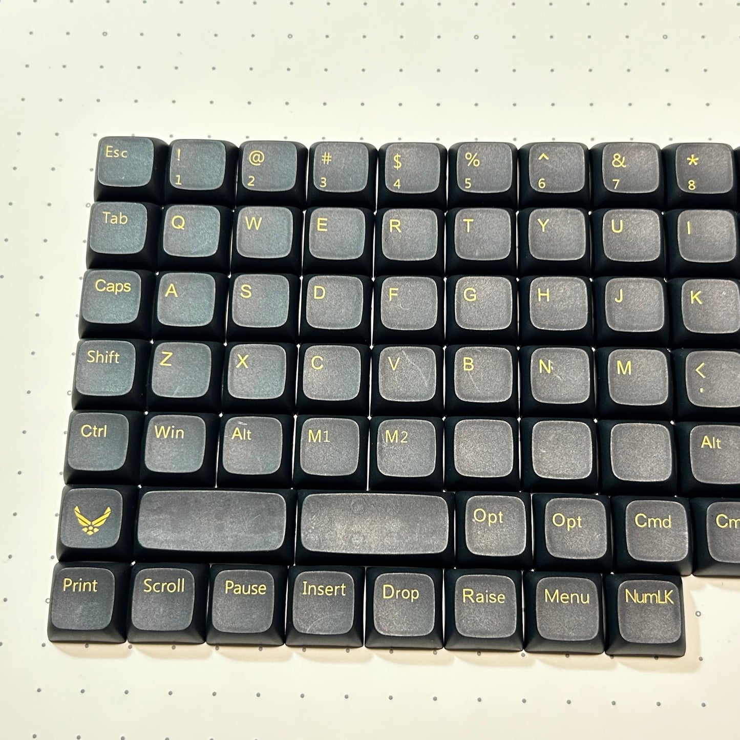 在庫限り|XDAL DyeSub PBT 93 Orthlinear キーキャップセット(ブラック)