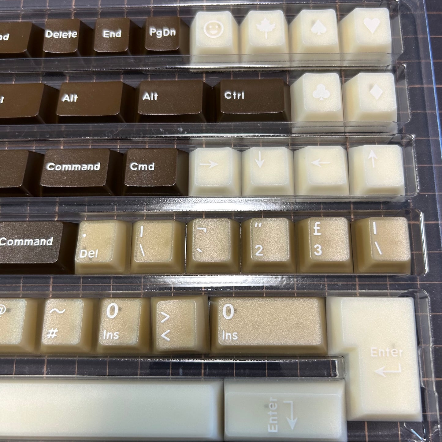 現品特価|mintcaps Cherryプロファイルライク キーキャップセット(半透過ブラウン)