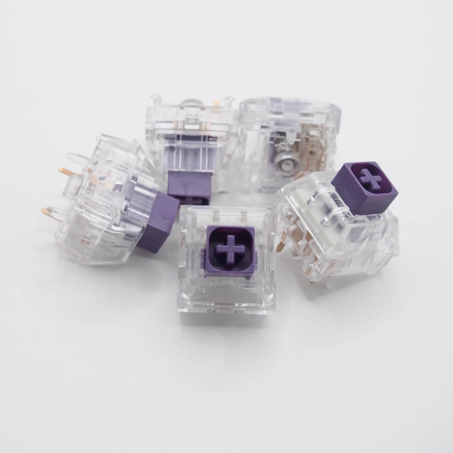 Kailh Crystal Pearlescent Purple Tactile Switch(45gf/5pin/5pcs)
