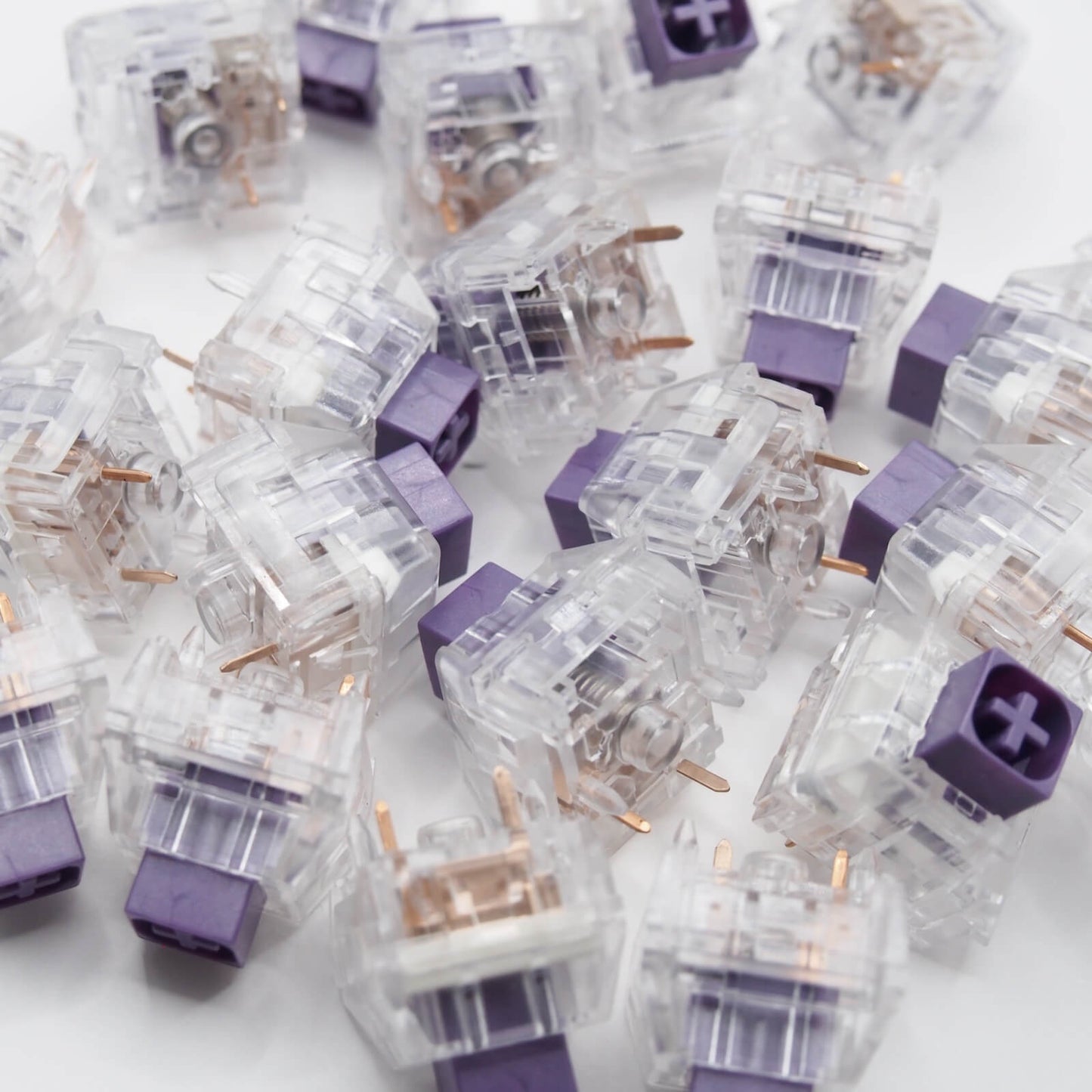 Kailh Crystal Pearlescent Purple Tactile Switch(45gf/5pin/5pcs)