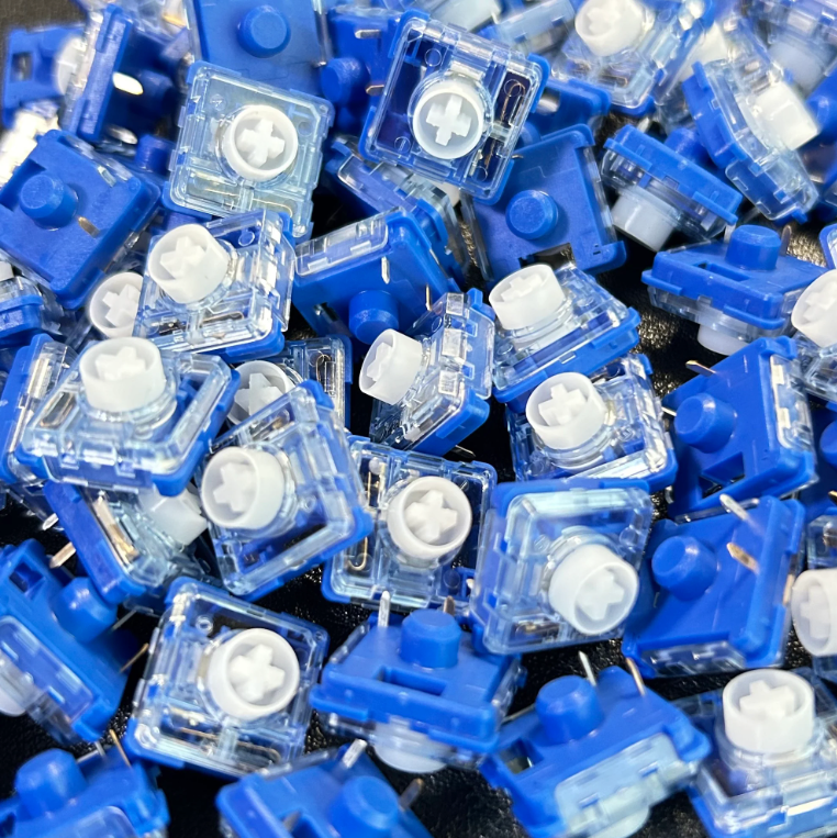 Kailh Deep Sea Silent MINI ChocV2 Isletが数十個写ったカラーイメージ画像。