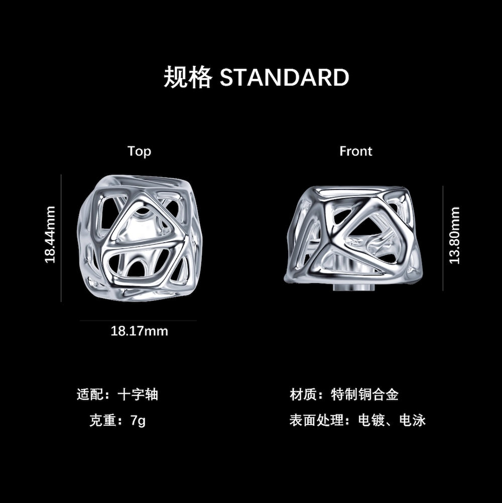 Makingo Crystal lattice of cells アルチザン メタルキーキャップ(ゴールドカラー)