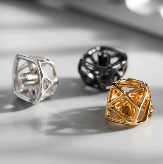 Makingo Crystal lattice of cells アルチザン メタルキーキャップ(シルバーカラー)