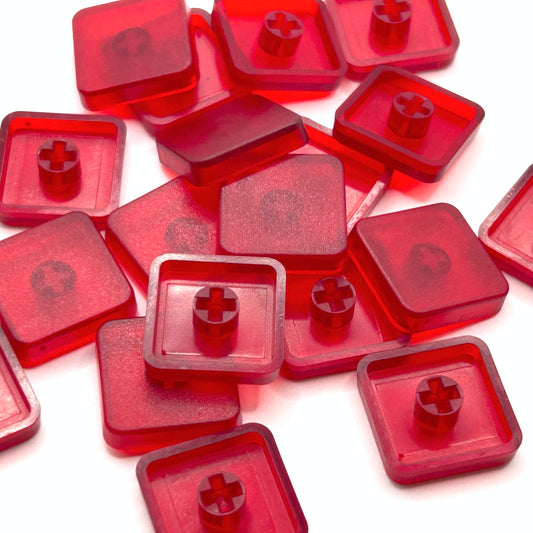 Tai-Hao MT165 ロープロファイル キーキャップ(MX/ABS/半透明レッド/1個)