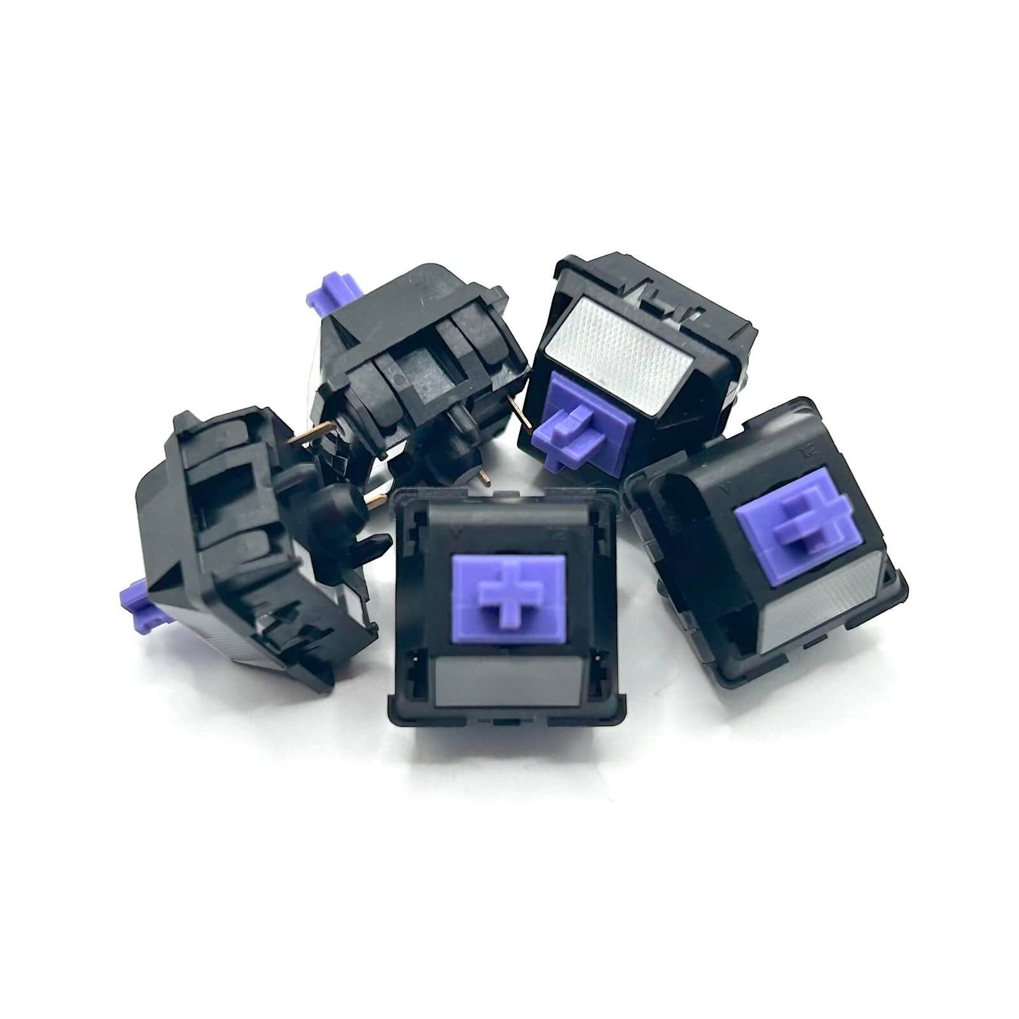 Vertex V1.2 Jwick Linear Switchのカラー画像。5つのスイッチを色々な角度で撮影。
