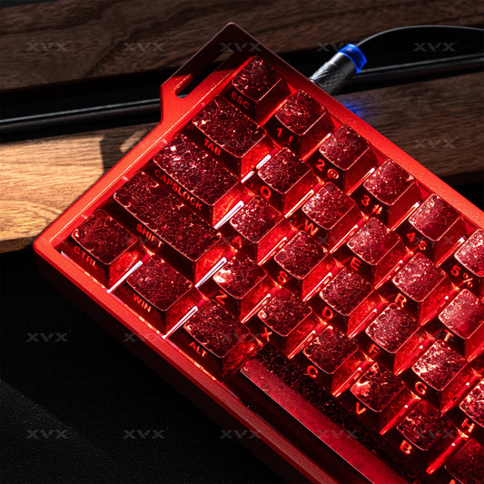 XVX Foil series Shine-Through Double-Shot Dye-Sub Cherry Profile Keycap Set(Kolwezi)