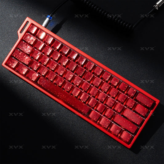 XVX Foil series Shine-Through Double-Shot Dye-Sub Cherry Profile Keycap Set(Kolwezi/レッド)