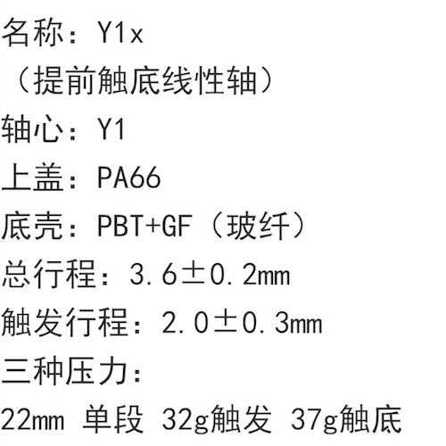 MZ Studio Keygeek Y1x Linear Switch(32g/5ピン/5個)
