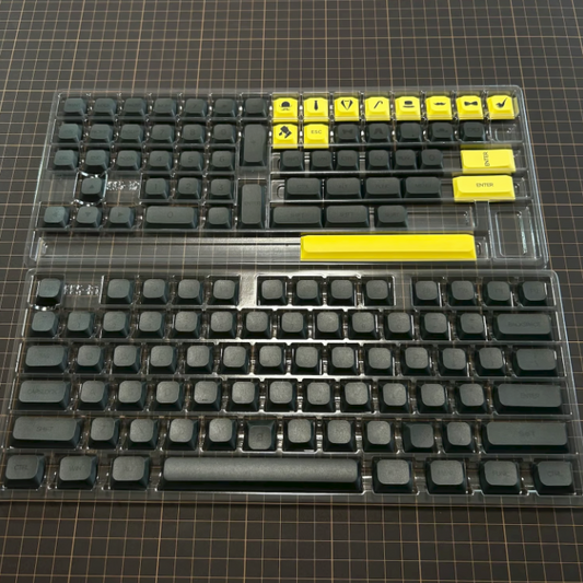 CherryMX Dye-Sub PBT ロープロファイルキーキャップセット（墨色）