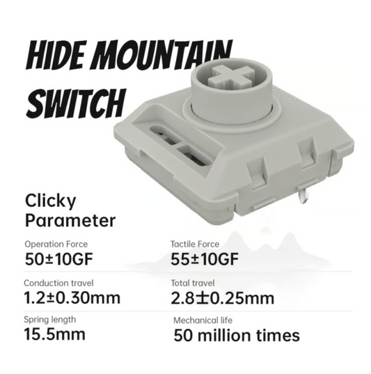Kailh ALL-POM HIDE MOUNTAIN ChocV2 ロープロファイルスイッチ（クリッキー/50gf(O)/5個）