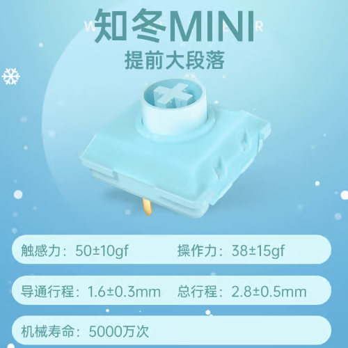 Kailh Winter MINI ChocV2 ロープロファイルスイッチ（タクタイル/38gf(O)/5個）