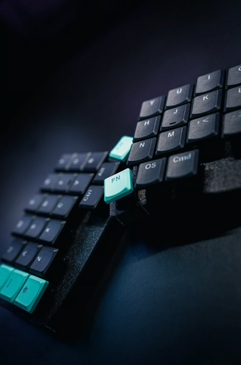 THT 65Key ロープロ キーキャップセット（PBT/MX/ブラック