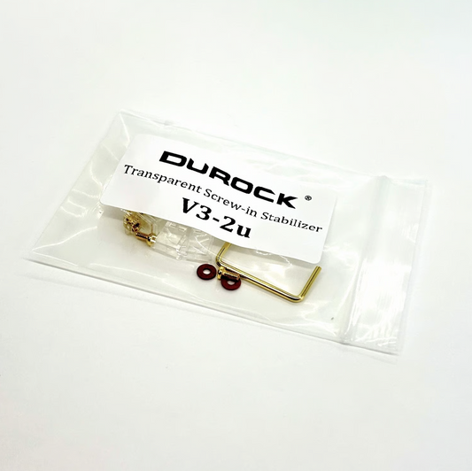 DUROCK 2U V3 PCBマウントスタビライザー（クリア/ゴールド）