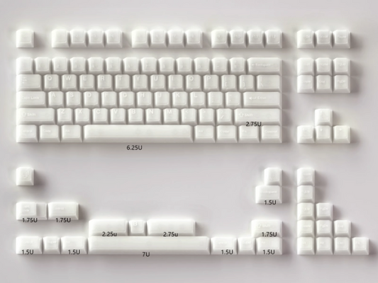 mintcaps Cherryプロファイルライク キーキャップセット（半透過ホワイト）