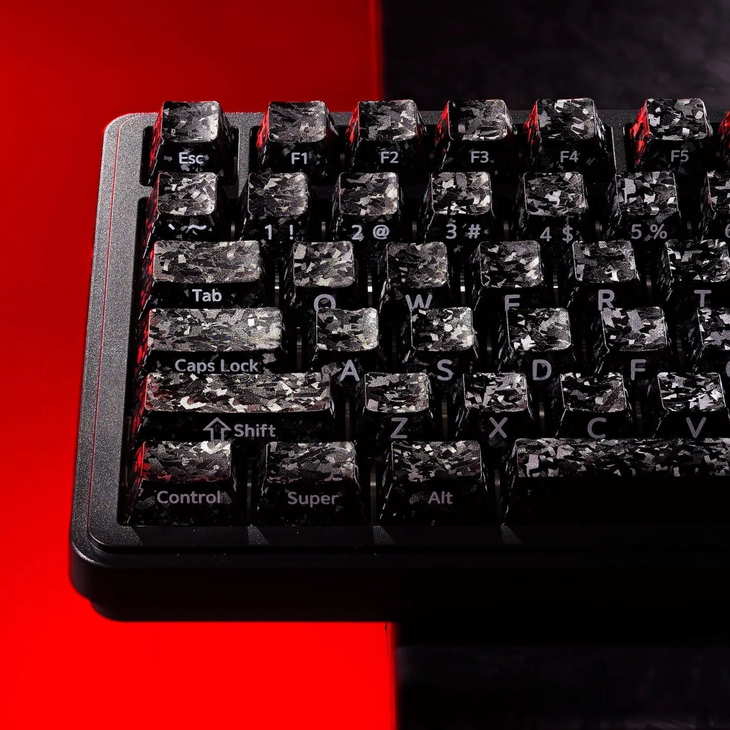 XVX Forged Carbon-Look Cherry Profile Keycaps Set 119-key（Base Kit）