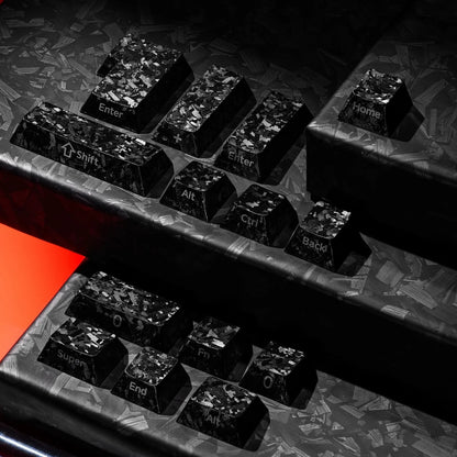 XVX Forged Carbon-Look Cherry Profile Keycaps Set 119-key（Base Kit）