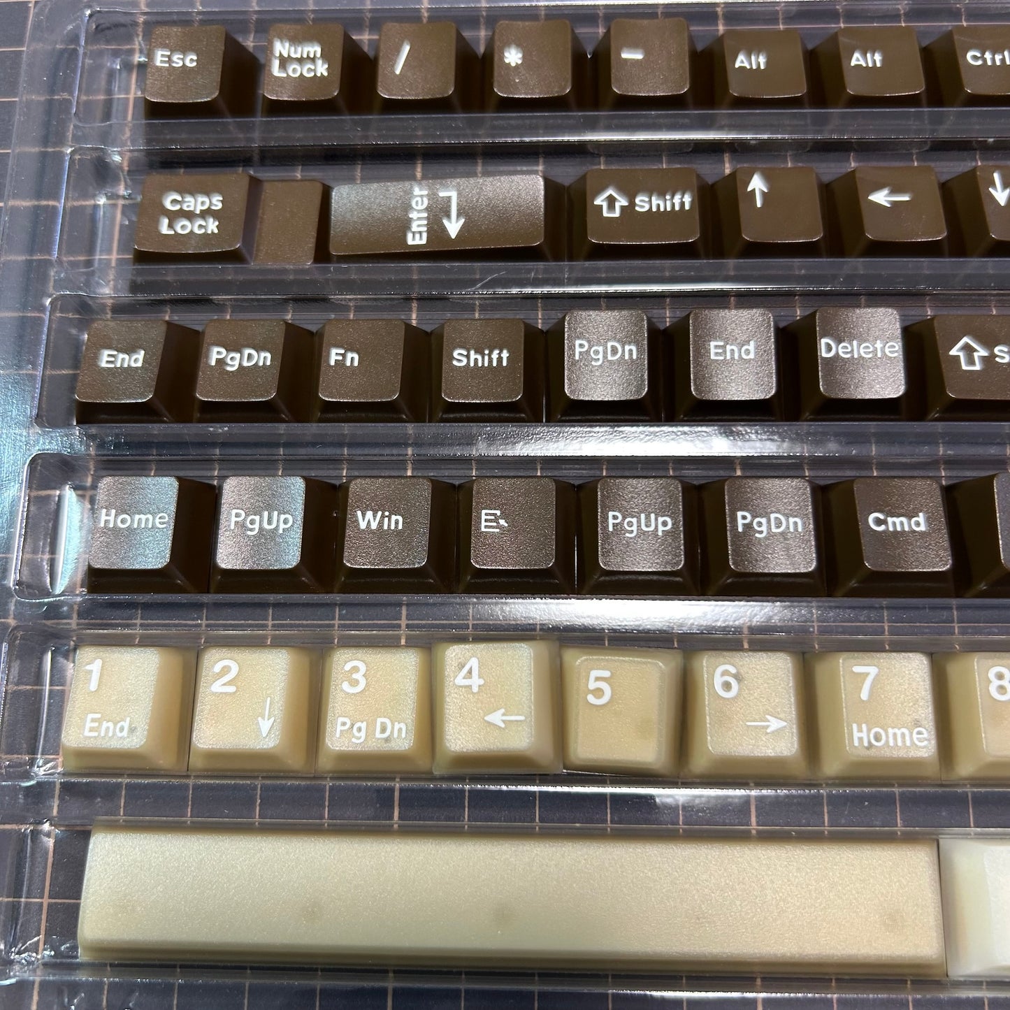 現品特価｜mintcaps Cherryプロファイルライク キーキャップセット（半透過ブラウン）