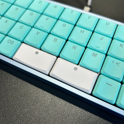 THT (Tai-Hao Thins) 65Key ロープロファイル キーキャップセット（PBT/MX/ミントブルー）