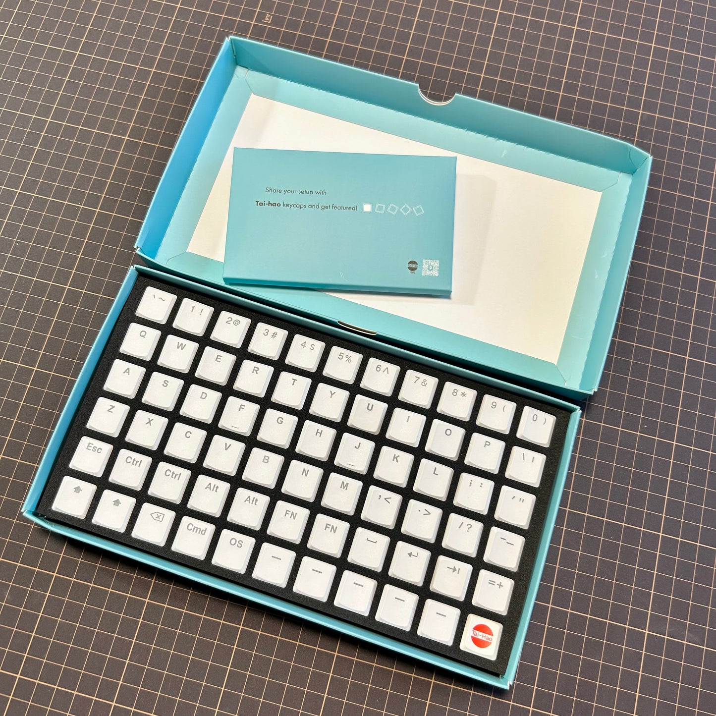 【開封品】THT (Tai-Hao Thins) 65Key ロープロ キーキャップセット（PBT/MX/ホワイト）