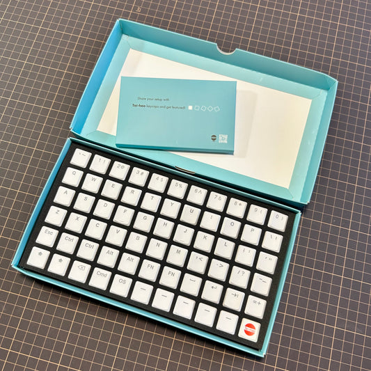 【開封品】THT (Tai-Hao Thins) 65Key ロープロ キーキャップセット（PBT/MX/ホワイト）