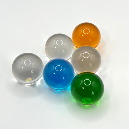 25mm クリアアクリル球 DIYトラックボール用（1個/クリアオレンジ）