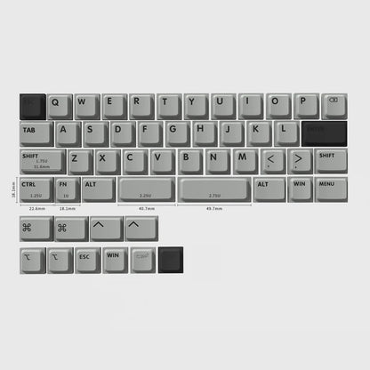 Chosfox Init40 LAK Original Keycap Set（PBT/グレー）