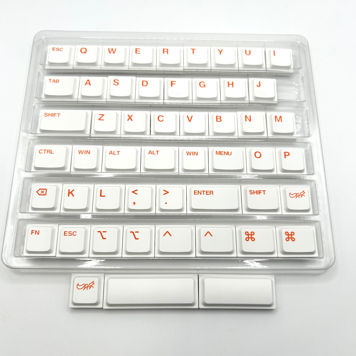 Chosfox Init40 LAK Original Keycap Set（PBT/ホワイト）