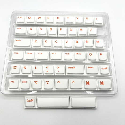 Chosfox Init40 LAK Original Keycap Set（PBT/ホワイト）