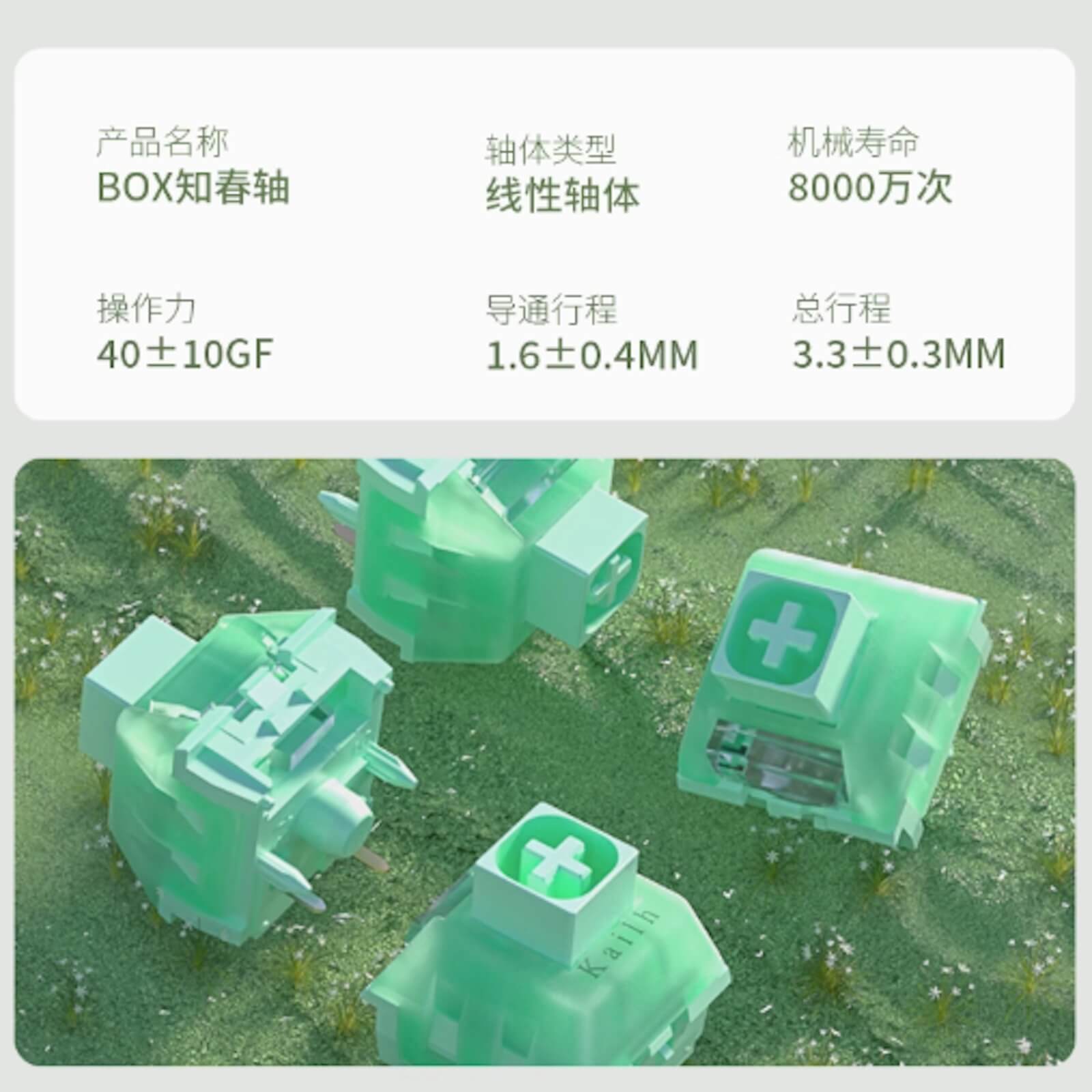 Kailh BOX Spring 知春軸 Linear Switchの主要スペック