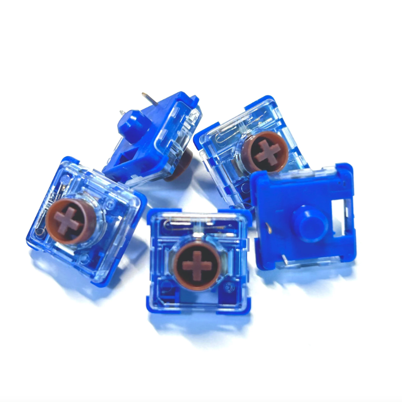 Kailh Deep Sea Silent MINI ChocV2 Whaleが5個写ったカラー画像。