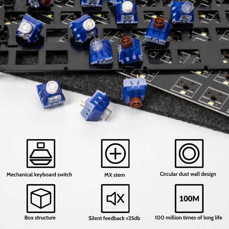 在庫限り｜Kailh Deep Sea Silent Pro Box MX Islet サイレントリニア