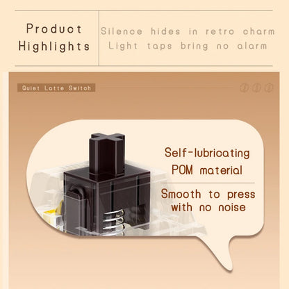 Kailh Silent Latte サイレントリニア キースイッチ（5ピン/5個）