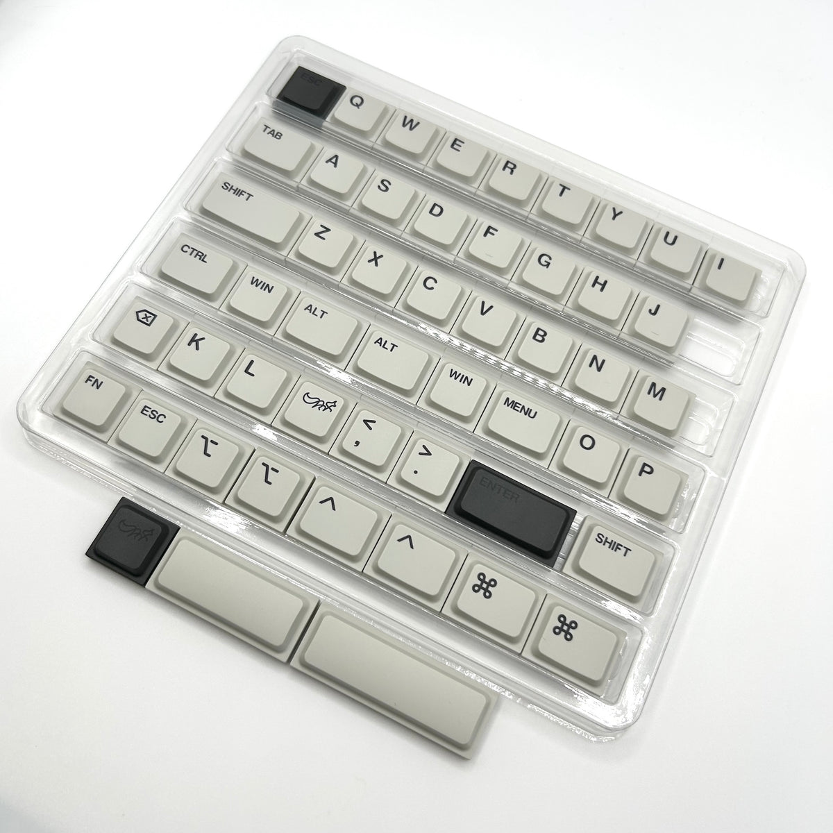 Chosfox Init40 LAK Original Keycap Set（PBT/グレー）