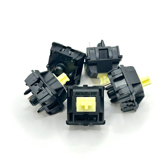 GATERON Oil King Yellow ヘビータクタイル キースイッチ（60gf/5ピン/5個）