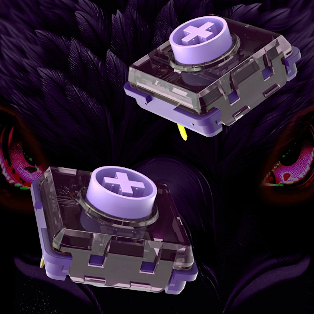 Kailh Purple Iris ロープロファイル サイレントリニア キースイッチ（ChocV2/30gf/5個）