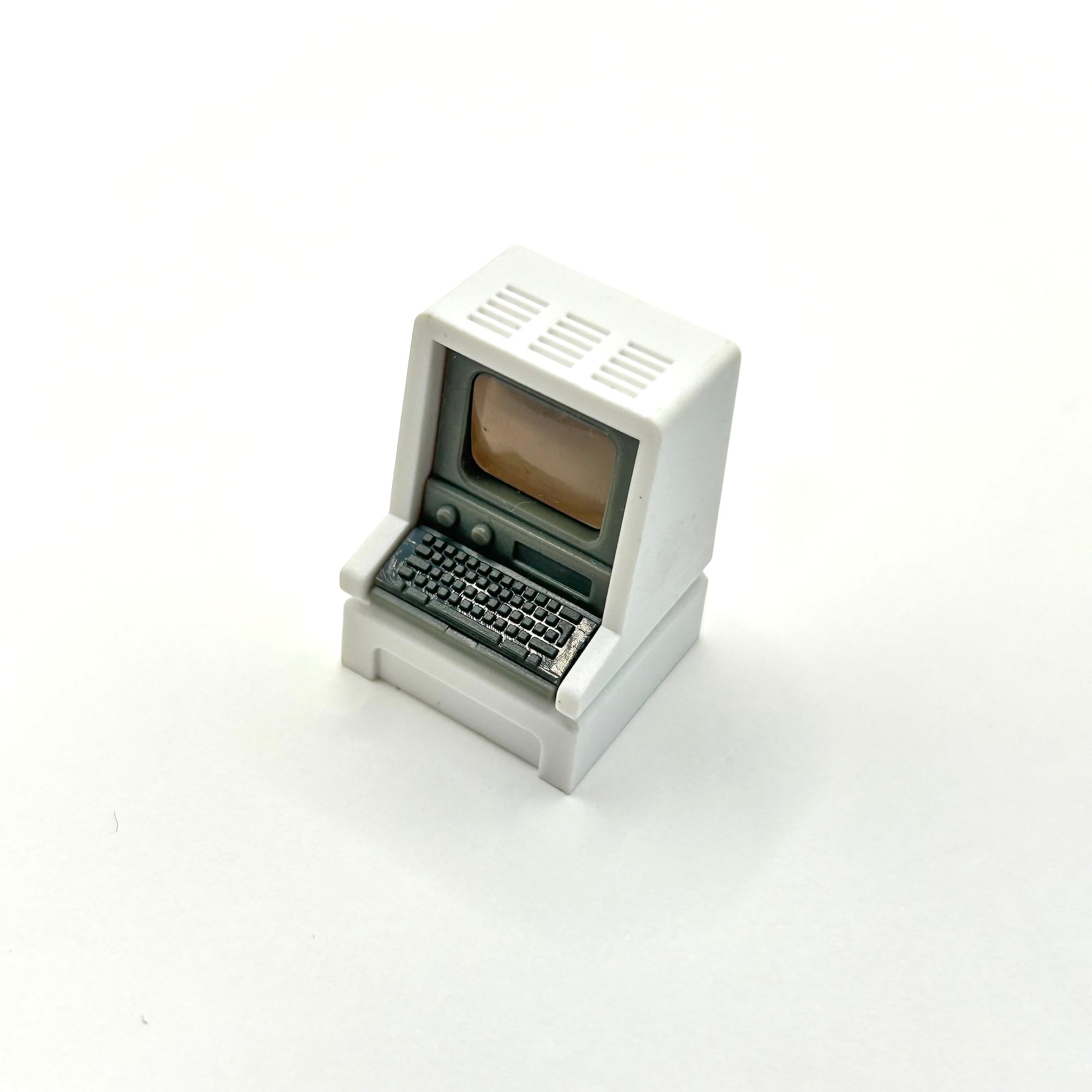 レトロPCタイプ アルチザンキーキャップ（ホワイト/グレー